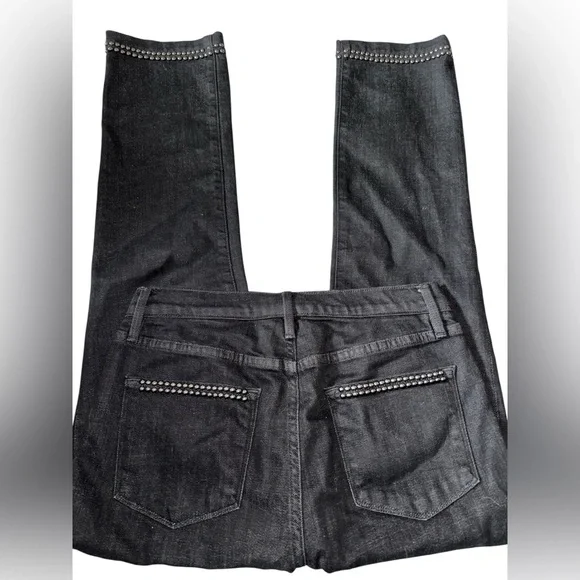 Frame Women’s Le High Straight leg Studded Black Jeans Size 29 - Picture 5 of 7